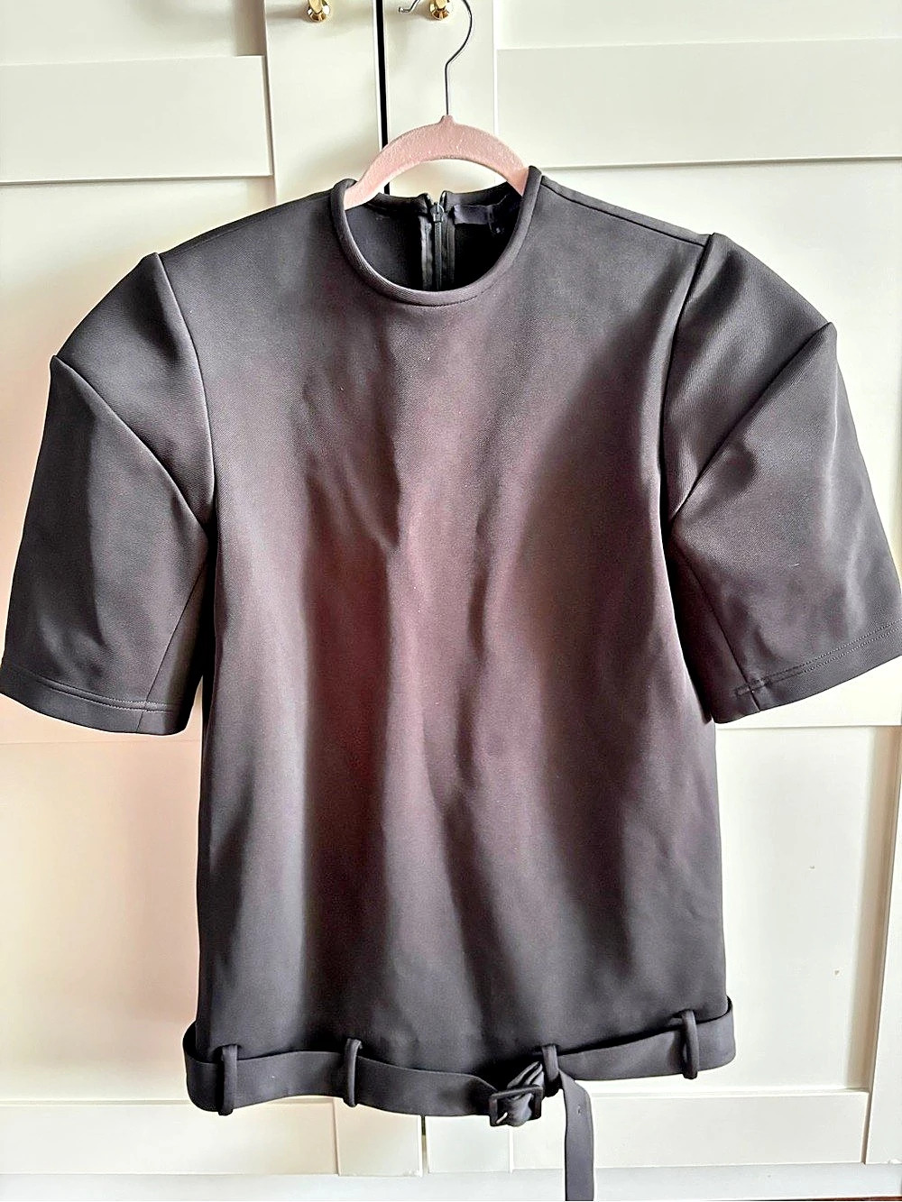 Tibi Black Buckle Detail Top Size Small Like New